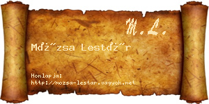 Mózsa Lestár névjegykártya